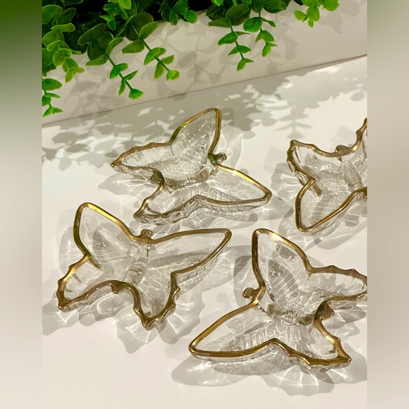 Vintage Butterfly Trinket Dish Set of 4 - Picture 9 of 12
